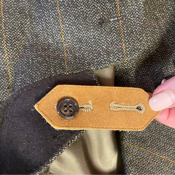 EVAN PICONE MEN’S BLAZER Wool Tweed Sports Coat Leather Elbow Patches Size 44R - Picture 8 of 13